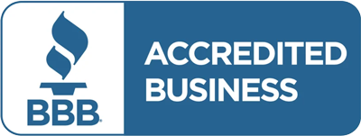 BBB Accredited Business logo for All American Flooring, experts in hardwood floor installation.